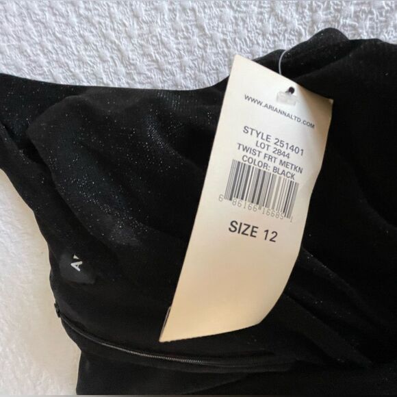 NWT Arianna by Rachel Kay long black dress size 12 - Picture 12 of 14